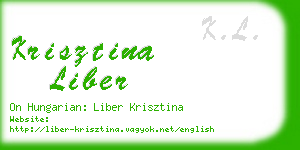 krisztina liber business card